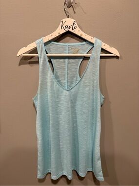 Lilly Pulitzer Pale Aqua V-Neck Racerback Tank